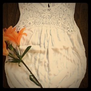 White flows tank top
